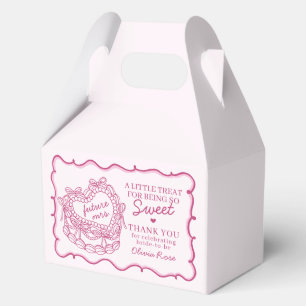 Rosa Schleifen Retro Herz Coquette Torte Brautpart Geschenkschachtel