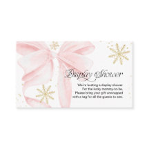 Rosa Schleifen-Schnee-in-Liebe-Display-Dusche