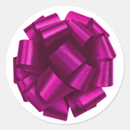 Rosa Schleifen-Sticker Runder Aufkleber