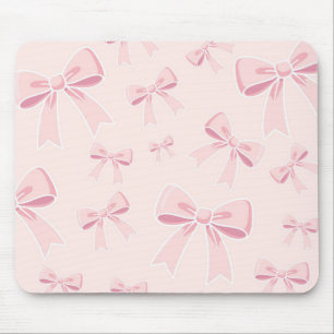 Rosa Schleifen Süße Kokette Cottage Chic Mousepad