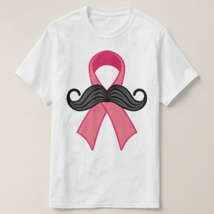 Rosa Schleifen und Mustache T-Shirt