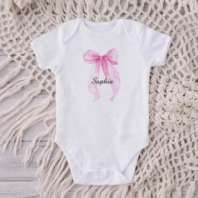 Rosa Schleifenband Baby Strampler (Von Creator hochgeladen)