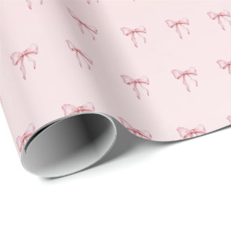 Rosa Schleifenmuster Geschenkverpackungspapier Geschenkpapier