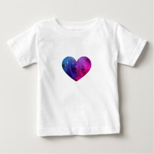 Rosa Schleim-Herz-Baby-T-Shirt Baby T-shirt
