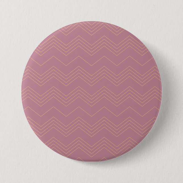 Rosa, schlichte, moderne, coole, trendige Zickzack Button (Vorderseite)