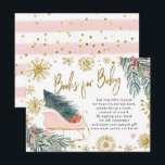 Rosa Schlitten - Was für lustige Winterbücher für  Einladungspostkarte<br><div class="desc">Rosa Schlitten - Was für lustige Winterbücher für Baby</div>