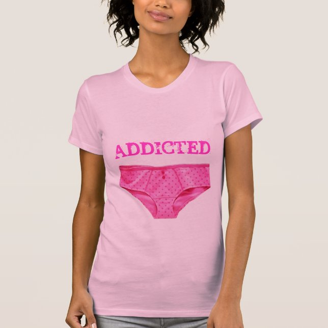 ROSA SCHLÜPFER-SÜCHTIGER (Damen Twofer bloß) T-Shirt (Vorderseite)