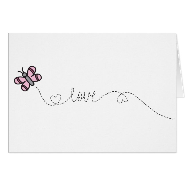 rosa Schmetterling der Liebe (Vorderseite (Horizontal))