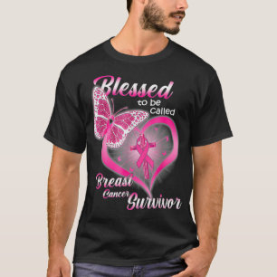 Rosa Schmetterling gesegnet, als Brustkrebs bezeic T-Shirt