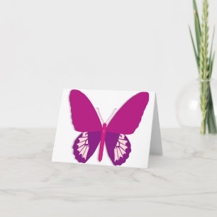 Rosa Schmetterling Notizkarten Karte