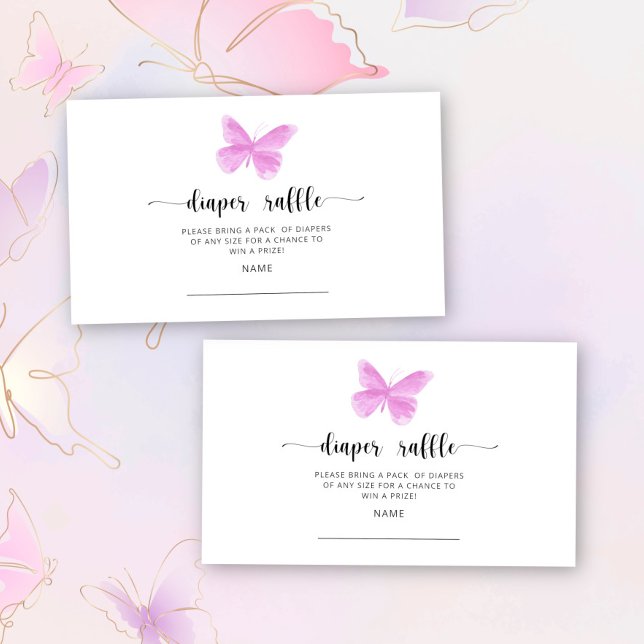 Rosa-Schmetterling-Schmetterling-Gewinnspiel Begleitkarte (Von Creator hochgeladen)