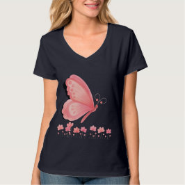 Rosa Schmetterling T-Shirt