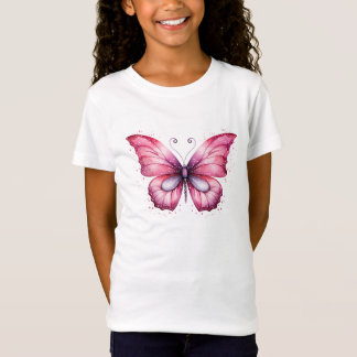 Rosa Schmetterling T-Shirt