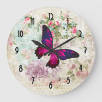 Rosa Schmetterling und Shabby Vintage Rose