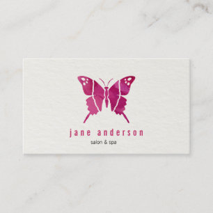 Rosa Schmetterling Visitenkarte