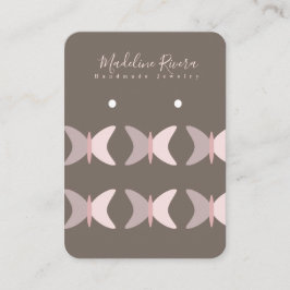 Rosa Schmetterlinge Artisan Earring Display Cards Telefonnummerkarte