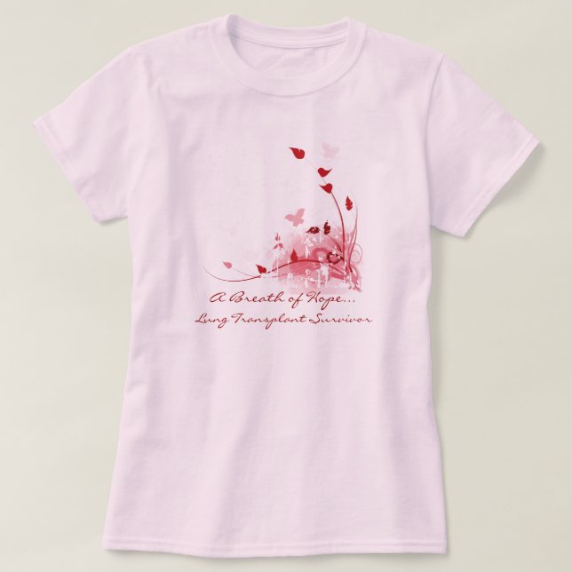 Rosa Schmetterlinge - T-Shirt (Design vorne)