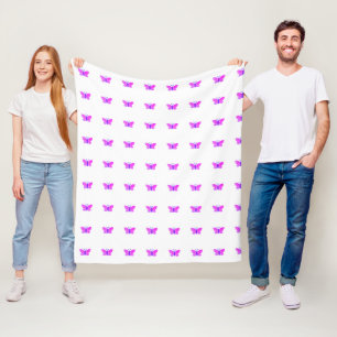 Rosa Schmetterlingsbild Heimtextilien Wurf Bett Fleecedecke