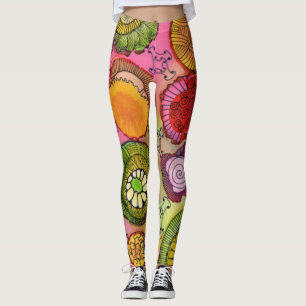Rosa Schnallen-Leggings Leggings