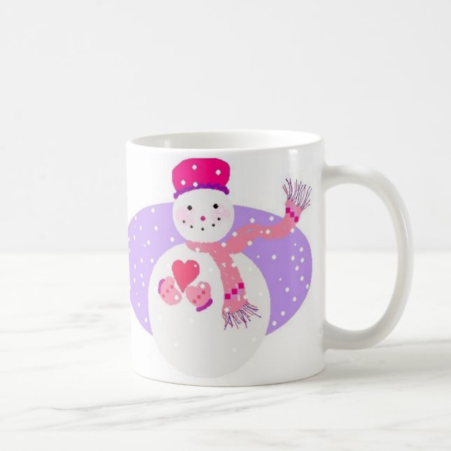 Rosa Schnee-Gallonen-Tasse Kaffeetasse (Rechts)