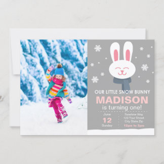 Rosa Schneeballsonne zum Geburtstag Einladung mit 