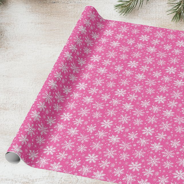 Rosa Schneeflocke Geschenkpapier (Von Creator hochgeladen)