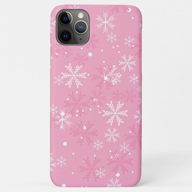 Rosa Schneeflocke-Muster Case-Mate iPhone Hülle (Rückseite)