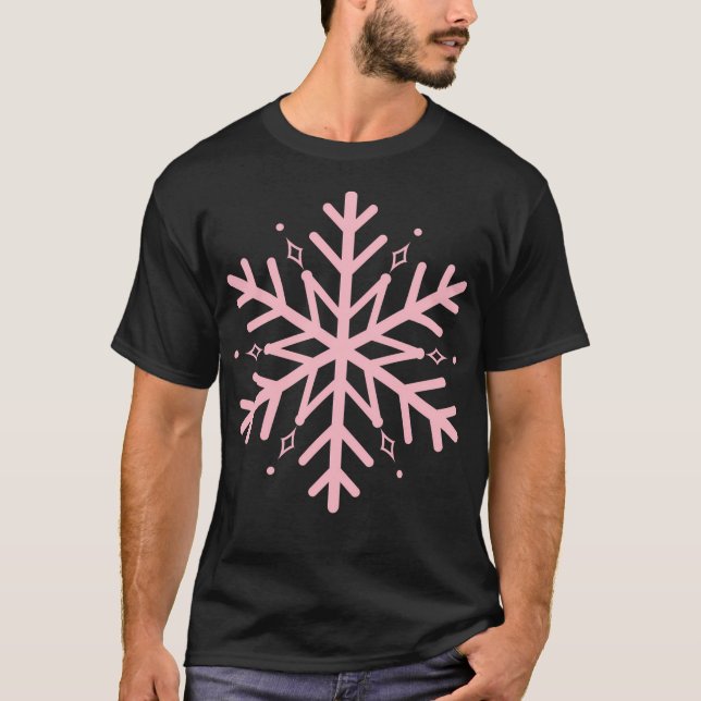 Rosa Schneeflocke T-Shirt (Vorderseite)