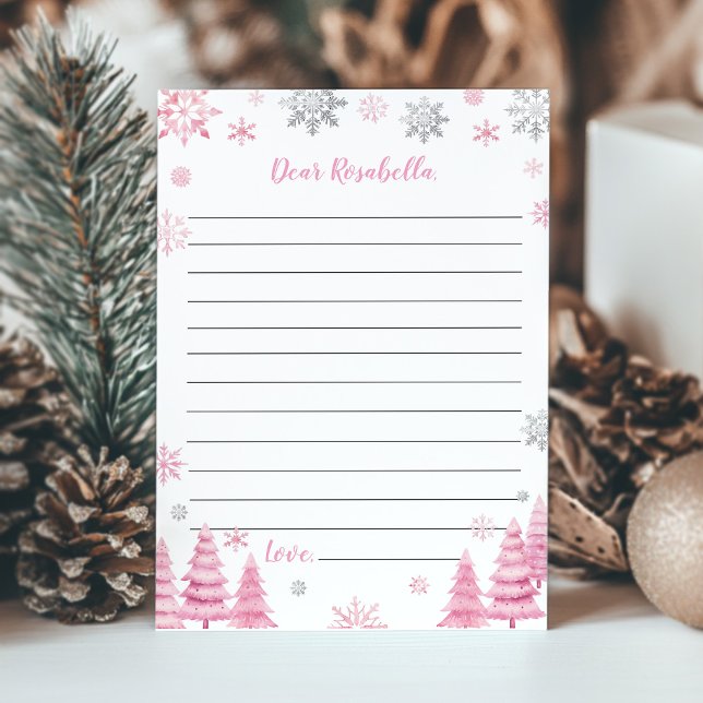 Rosa Schneeflocke Winter Geburtstagszeit Kapselkar Dankeskarte (Von Creator hochgeladen)