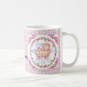 Rosa Schneeflocken-Baby-Mädchen Kaffeetasse