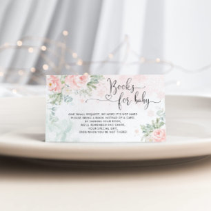 Rosa Schneeflocken Bücher für Babytickets Begleitkarte