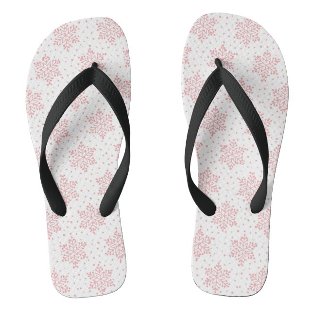 Rosa Schneeflocken Flip Flops (Fußbett)