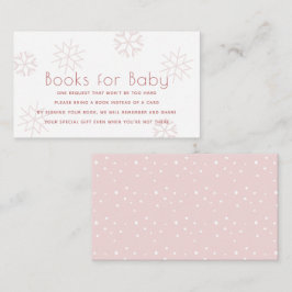 Rosa Schneeflocken Kinderduschbücher für Baby Encl Begleitkarte