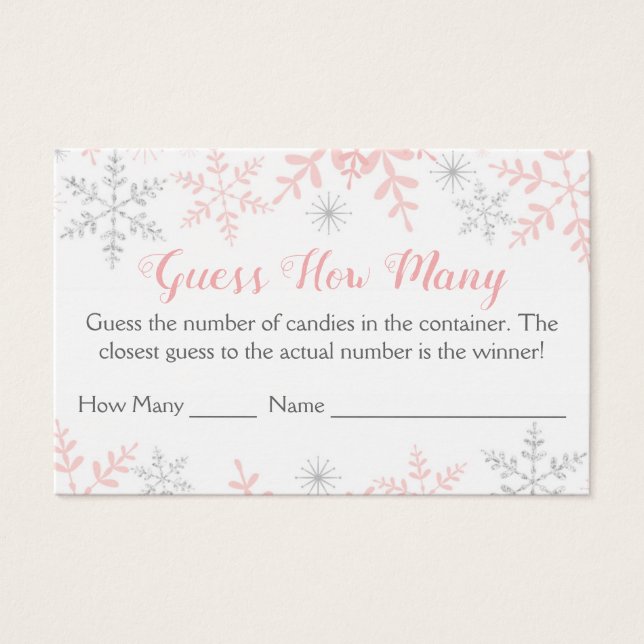 Rosa Schneeflocken Kinderdusche schätzt wie viel S (Vorderseite)