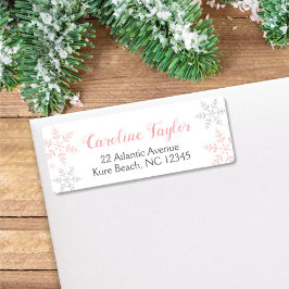 Rosa Schneeflocken Kinderdusche Winter