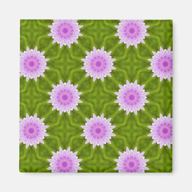 Rosa Schneeflocken Magnet (Vorne)