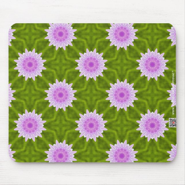 Rosa Schneeflocken Mousepad (Vorne)