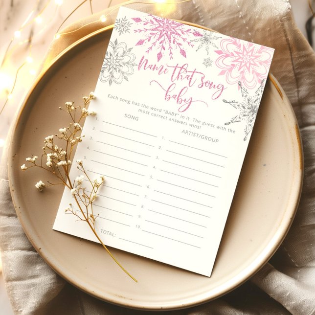 Rosa Schneeflocken Name jenes Lied Baby-Duschspiel (Von Creator hochgeladen)