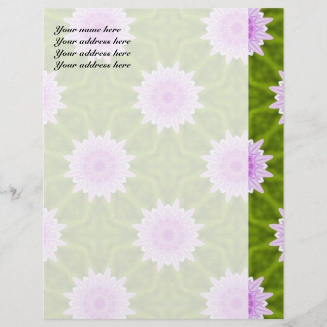 Rosa Schneeflocken Personalisiert Letterhead Briefkopf (Vorderseite)