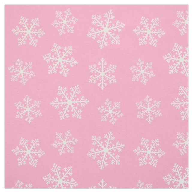 Rosa Schneeflocken Stoff (Muster)