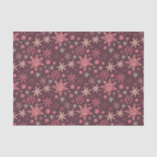 Rosa Schneeflocken Weihnachten Seidenpapier