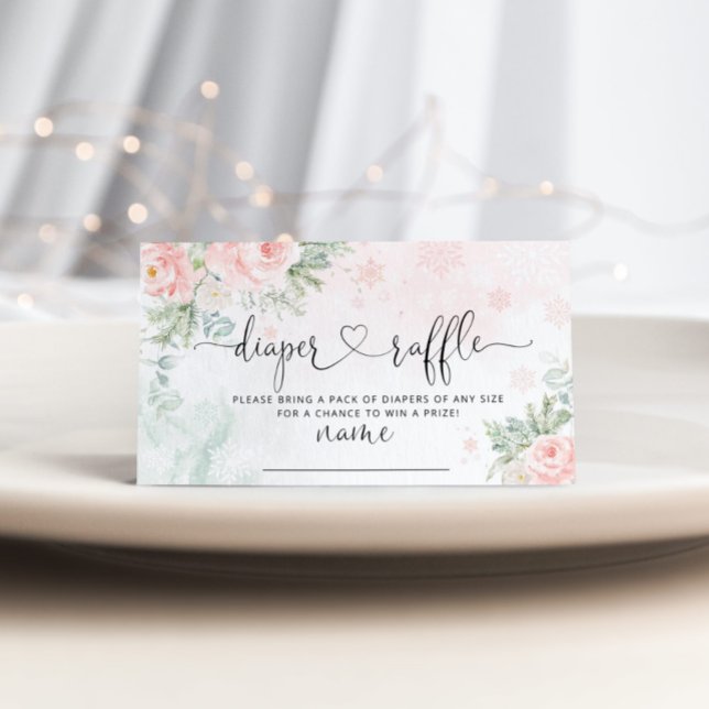 Rosa Schneeflocken-Windelraffinerie Begleitkarte (Von Creator hochgeladen)