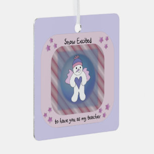 Rosa Schneegel Keramik Ornament Aus Metall