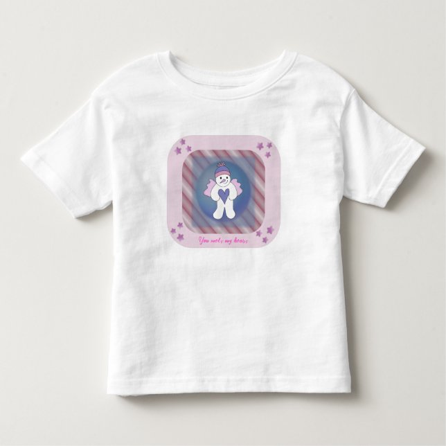 Rosa-Schneegel-T - Shirt (Vorderseite)