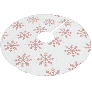 Rosa Schneeglöckchen Weihnachten  Polyester Weihnachtsbaumdecke