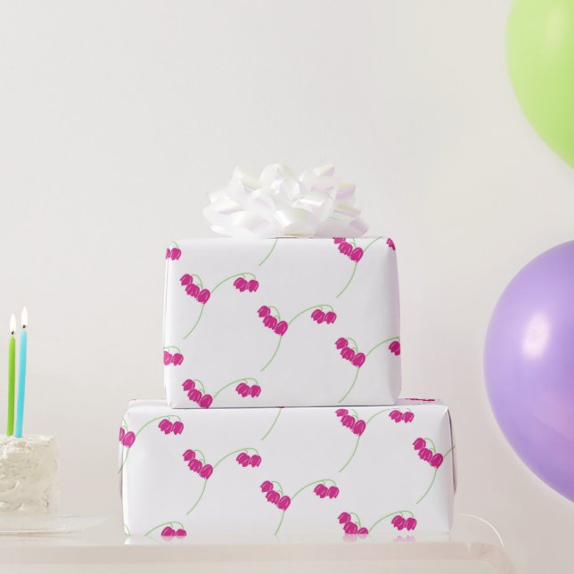 Rosa Schneeröcke Geschenkpapier (Partygeschenke)