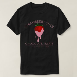 Rosa Schokoladenerdbeere T - Shirt