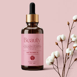 Rosa Schönheitsflaschen-Produktetikett