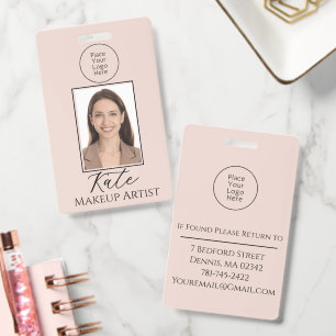 Rosa Schönheitsgeschäft-Foto-Branding  Ausweis