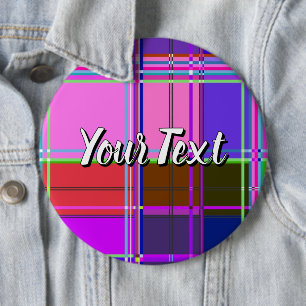 Rosa Schottenstoff-Muster Tuch Madras Button
